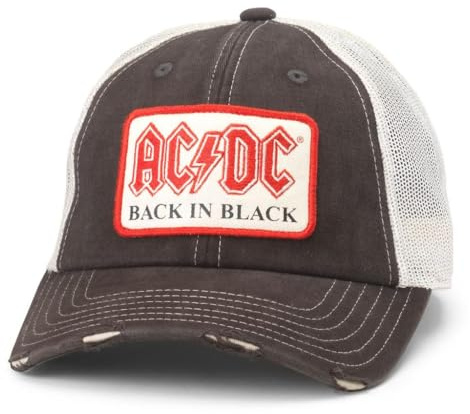 AMERICAN NEEDLE ACDC Roscoe Baseballmütze, verstellbar, Snapback, Orville (Stone/Black, Einheitsgr��e