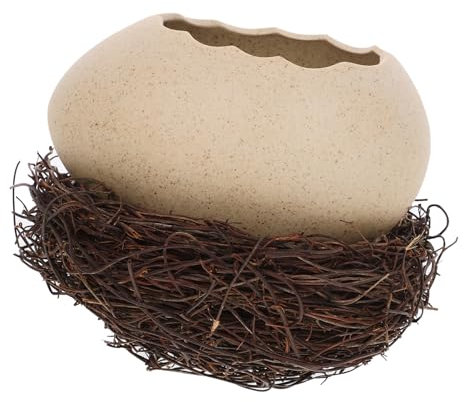 Holibanna Eierschalenförmige Schüssel Keramikschale Trockenobstschale Servierschale Für Schreibtisch Futternapf Obstschale Lebensmittelbehälter Aufbewahrungsschüssel Dessertschale