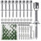 Fil de jardin pour plantes grimpantes, kit de treillis métallique robuste pour plantes grimpantes - Corde en acier - Pince croisée pour plantes grimpantes (1)