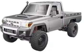 RMT MODELS Toyota Land Cruiser | Ferngesteuertes RC Auto 1:12 | 4WD Crawler Pickup | Steuerung 2.4 GHz 100 m | LED Licht | Li-Ion 7.4 V 500 mAh 30 min | RTR Komplettset Offroad (Silber)