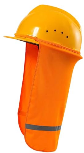 Casque de sécurité pare-soleil - d'ombrage rafraîchissante - Protection légère de la nuque arrière - Panneau Hardhat ventilé avec design à rayures réfléchissantes, protection solaire