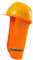 Casque de sécurité Pare-Soleil - d'ombrage rafraîchissante - Protection légère de la Nuque arrière - Panneau Hardhat ventilé avec Design à Rayures réfléchissantes, Protection Solaire