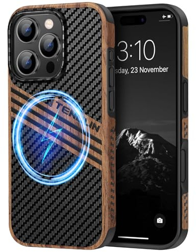 TENDLIN Magnetische Hülle Kompatibel mit iPhone 16 Pro Hülle (DREI Streifen)