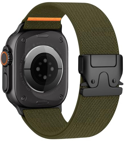 Elastisches Armband für Apple Watch Ultra 3 Armband 49mm 46mm 45mm 44mm 42mm, Nylon Sport Strap Band mit Fallschirmverschluss für iWatch Ultra Series 11 10 9 8 7 SE 6 5 4 3 2