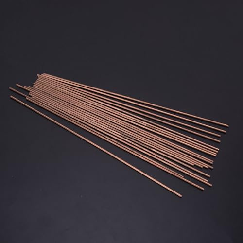Aramox Baguettes de Soudage en Bronze Phosphoreux, Alliage de Cuivre argenté pour Réparation AC, Plomberie, Joints Solides, 10 Pouces, Diamètre 2.5mm, 20 Pièces