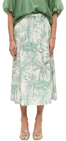s.Oliver Black Label Damen 2178599 Midi Rock mit Gürtel und Seitenschlitz (1er Pack)