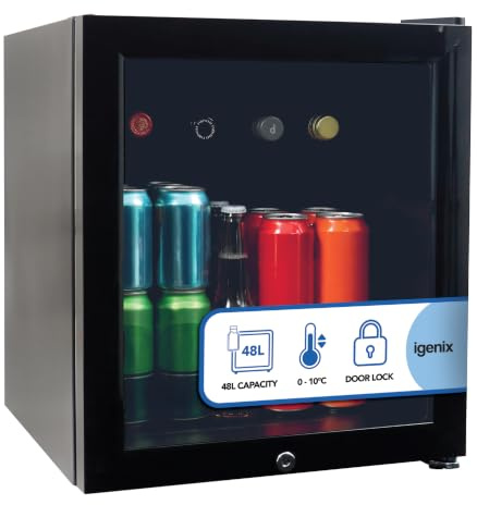 Igenix 48L Tabletop Drinks Fridge, IGBF046TTB, Black