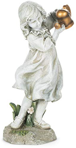 Joseph's Studio Garden Statue – 22 Tall Girl with Watering Can Outdoor Décor – Elegant Resin Yard Sculpture for Patio, Lawn, or Garden