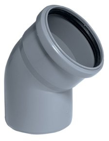Bogen HT-Rotstrich DN 40 15 Grad