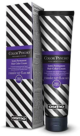 Color Psycho - Crema colorante semipermanente per capelli, colore: Viola, 150 ml