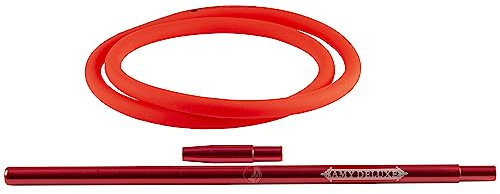 Schlauchset AMY Alu Mundstück 40cm Shisha Silikonschlauch Set (Rot)