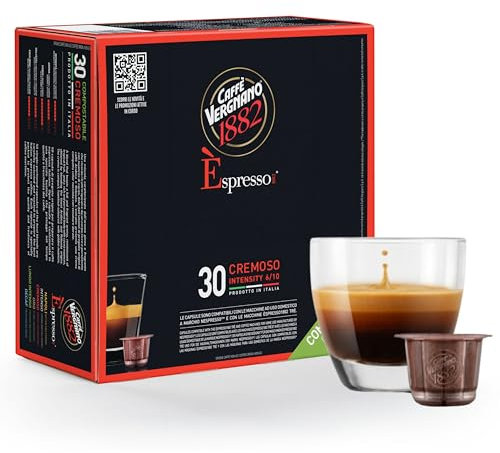 Caffè Vergnano 1882 Esspresso 1882 Cremoso – 30 capsules – Compatible Nespresso