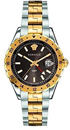 Versace Unisex Erwachsene Analog Quarz Uhr mit Edelstahl Armband V11040015