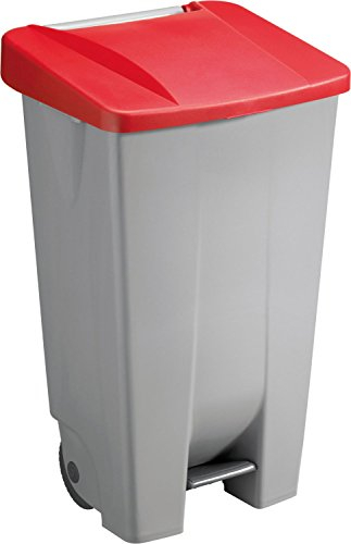 Helit H2405525 - Tret-Abfallbehälter the step chief 120L, rot
