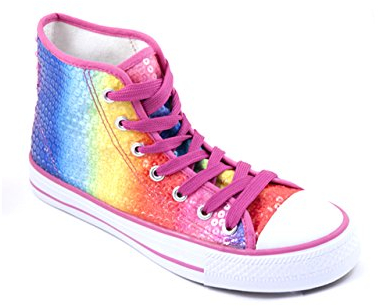 Unbekannt Pailletten Schuhe Glitzer 36-42 Damen & Herren 9 Farben (40, Regenbogen/Bunt)