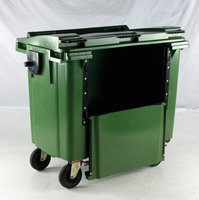 Wheelie Bin with Drop Down Front 770 Litre Green 377966