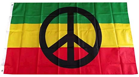 Drapeau RASTA REGGAE PEACE exterieur et intérieur