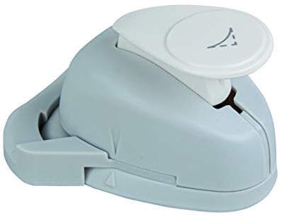 Rayher 69042000 Perforatrice Coins : Arrondi, en Plastique et Métal, Blanc/Gris