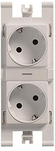 Niessen sist.centralizacion - Base enchufe schuko doble pozo plata/tapa plata