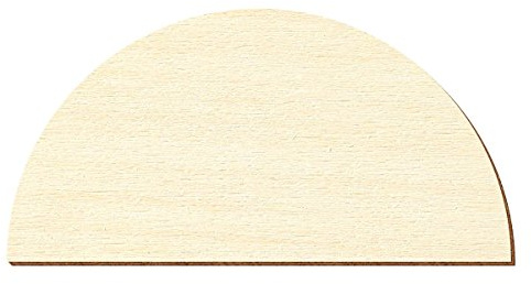 Sperrholz Zuschnitte - 1/2 Kreis, Halbkreise - 5x10cm-35x70cm, Höhe x Breite:30 x 60cm