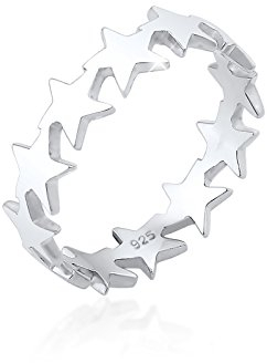 Elli Ring Damen Sterne Astro Universum in 925 Sterling Silber