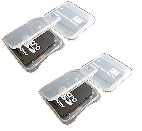 Xiton 10 PCS Transparent Universal SD Card Storage Case Durable SDHC Memory Card Holder Box