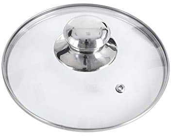 orion group Glasdeckel mit Edelstahlring für Topf und Pfanne | Ø (14 cm) 14, 16, 18, 20, 22, 24, 26, 28, 30, 32 cm | 200°C hitzebeständiges Glas | Pfannendeckel Topfdeckel Universaldeckel