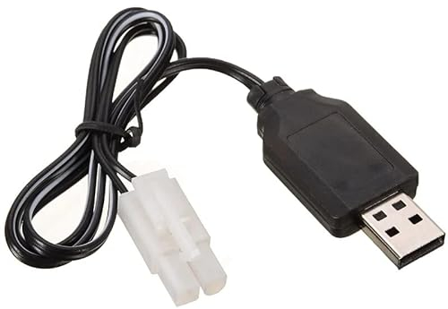 CABLEPELADO USB Ladekabel für RC Auto | Ladespannung 9,6V | Ausgangsstrom: 200mA | Steckertyp: L6.2-2P | geeignet für 9,6V Ni-MH Ni-CD Akkus | Länge 50cm