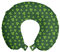 ABAKUHAUS Blumen Reisekissen Nackenstütze, Mini Shamrock-Blätter-Muster, Schaumstoff Reiseartikel für Flugzeug und Auto, 30x30 cm, Farngrün Lindgrün