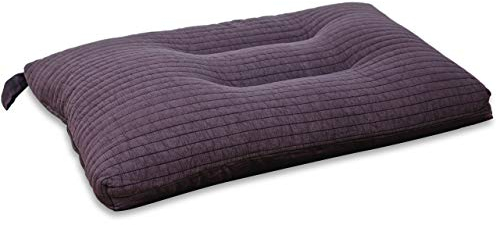 Vitabo Kopfkissen für Bett und Sofa | Weiches Schlafkissen und Dekokissen mit ergonomischer Form | Reisekissen mit Baumwollbezug | 65x40 cm (Violett)