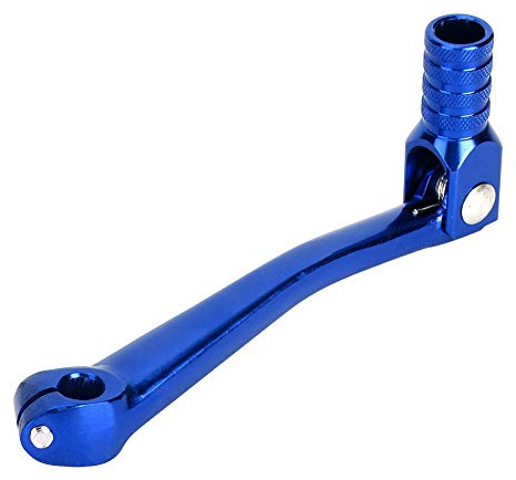 Gorgeri Levier de changement de vitesse pliant pour moto Accessoire de Modification de levier de changement de vitesse en alliage d'aluminium universel CNC 150x65mm (bleu/rouge)(Bleu)