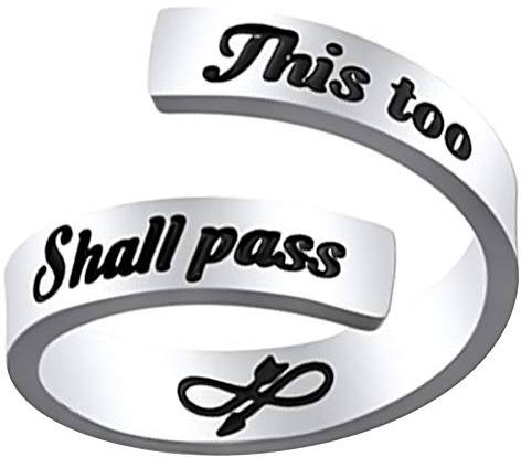 Verstellbare Ringe für Frauen/Männer,Kucheed Inspirierender Ring Schmuck Graviert Ich Bin Genug,Edelstahl Spiralwickel Twist Ring,Ermutigung Geburtstag Abschlussgeschenke für Mädchen Jungen