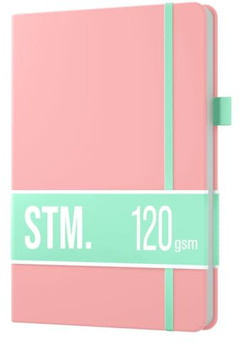 Scribbles That Matter Notizbuch B6 Dotted + Free Pen! - Your 215 Seiten Dotted Journal Auslaufsicheres, 120gsm dickes Papier für die Arbeit Hardcover notizbuch dotted (4,9 x 6,9 in), Pastellrosa