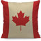 Wondertify Kissenbezug mit Kanada-Flagge, Ahornblatt, Landesflagge, Dekokissenbezug für Couch, Heimdekoration, rechteckig, raue Streifen, 45 x 45 cm