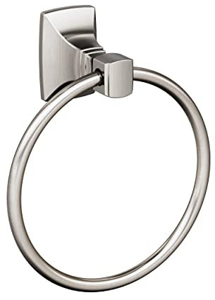 Amerock BH36012G10 | Anneau Porte-Serviettes en Nickel brossé | 189 mm de Long | Highland Ridge | Porte-Serviettes pour Mur de Salle de Bain | Petit Porte-Serviettes de Cuisine | Accessoires de Bain