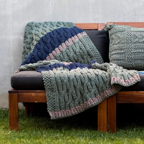 DIY Strickset Decke Sagres - Blau