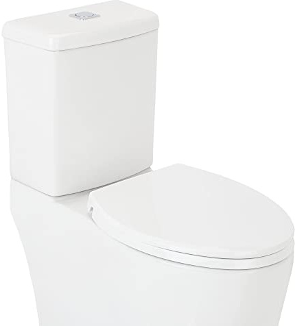 Signature Hardware 481270 Elongated Closed - Front Toilet Seat and Lid with Soft Close - White