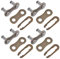 Fgnuay Single Speed Bicycle Chain, 4 Pairs, High Carbon Steel, 1/8 inch, Silver