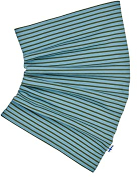 Finkid Tunneli Twist Gestreift-Grün - Vielseitiger warmer Kinder Bio-Baumwoll Schlauchschal, Größe One Size - Farbe Smok