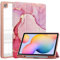 VOVIPO Slim Case for Samsung Galaxy Tab S6 Lite 10.4 inch 2022 (SM-P613/P619) & 2020 (SM-P610/P615),Shockproof Cover with Clear Transparent Back Shell with S Pen Holder-Marble Pink