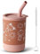 Vicloon Tasse d'apprentissage Bébé,147ml Gobelet Apprentissage Bébé 100% Silicone sans BPA asse à Paille Bébé avec Couvercle et goupillon,pour Entraînement à Boire