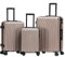 BEIBYE Kofferset Rollkoffer Koffer Hartschale,TSA Schloß, Zwillingsrollen, Erweiterung (Champagner, Set)