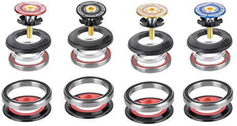 Aramox Bike Headset, 42 52mm Road Bike Front Fork Headset Tapered Tube To Straight Tube Bicycle Headset Bearing Bicycle Headset