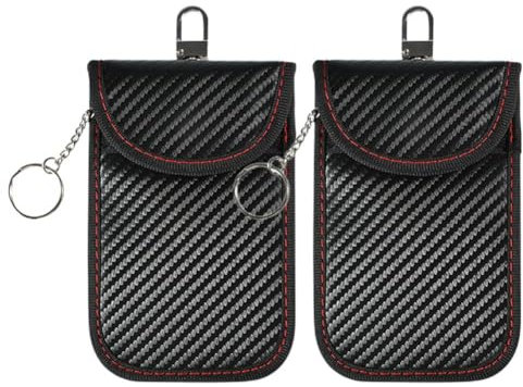 LYEAA Faraday Tasche for Autoschlüssel, Faraday-Tasche | Autoschlüssel-Signalblockiertasche | Schlüsselloser Einstieg | RFID-Blocker for Auto-Sicherheit | Diebstahlschutz-Autozubehör (4 Stück)