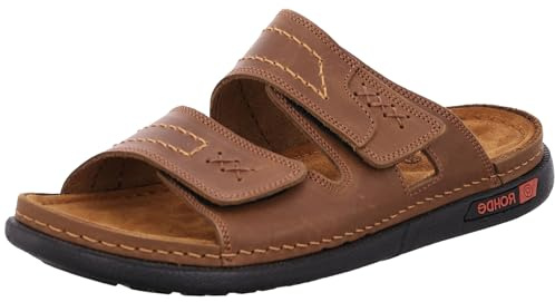 Rohde Cento Herren, Männer, Pantoletten, Slipper,Slides,Sandalen,Sommerschuhe,Freizeitschuhe,Sommerschuhe,sommerclogs,Mules,Cuoio,44 EU