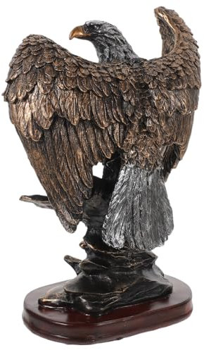 Yardwe Adlerfigur Dekorative Gartenstatue, aus Kunstharz für Draußen