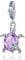 YUMINN Tartaruga viola Charm for 925 Sterling Silver for Bracciali e collane da donna Ciondolo pendente per Natale San Valentino Festa della mamma Regali di gioielli per ragazze