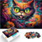 Spielgeschenk Puzzle Alice im Wunderland 1000 Teile Puzzle Holzpuzzle Familienspiel Stressabbau Schwieriges Herausforderungspuzzle （50x75cm）