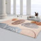 Tzvpsu Fausse cheminée Tapis antidérapant Lavable Violet Rose Design Minimaliste,Table dappoint Tapis antidérapant,180x280cm