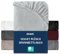 DREAMZIE Premium Frottee Spannbettlaken 140 x 200-160 x 200, Cashmere-Touch Bettlaken Jersey Fleece Spannbetttuch Laken, Silber-Grau